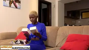 Shy African wannabe model tricked into fucking at this fake casting