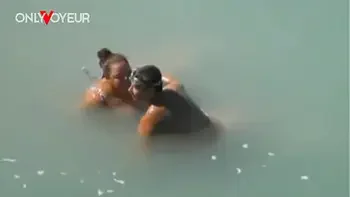 Beach Voyeur. Lucky guy caught BBW size mermaid in the sea