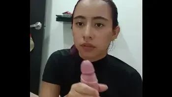 hot guy lets his stepsister in and gives her good oral sex until he cums in her mouth