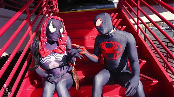 Spiderman Across The Pussy Universe Starring Ebony Mystique & Gibby The Clown