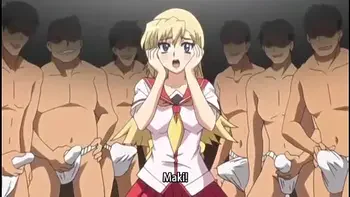 Hentai blonde president gets gangbanged