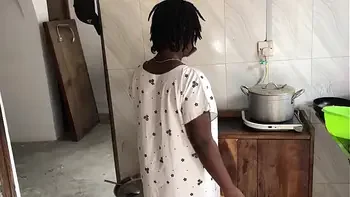 KITCHEN FREESTYLE SEX WITH THE SEXY HOUSE MAID