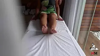 Filmei cliente dos seios lindos e buceta apertadinha - Massagem tântrica -  VIDEO REAL