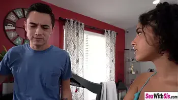 Petite teen Latin stepsister Dani Diaz sucked Juan Loco big cock before rough sex