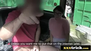 Bitchy UK Brunette Can't Pay For a Cab, Must Rim and Fuck Old Driver