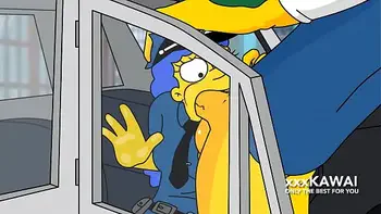 Police Marge tries to Arrest Snake but he Fucks Her (The Simpsons)