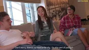 Cute Petite Asian Slut for my Dear Stepson! Stepmom Teaches new Babysitter to suck her Stepson's cock!