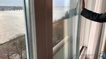 secretary fuck on business trip risky window, business-bitch