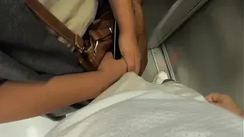 StepAunt Touch my Dick in Public Train by Mistake? | Taboo Family Touching | Grinding Cock on Her Hand