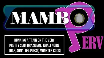Running a train on Khali Noire, the very pretty slim Brazilian (DAP, 4on1, 0% pussy, ATM, running train, BBC, Monster cock, Dirty talk) OB431