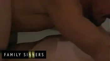 FAMILY SINNERS - Step Dad Fucks His Step Daughter's Wet Pussy While In Spread Eagle And Leaves Her Tummy Full Of Cum