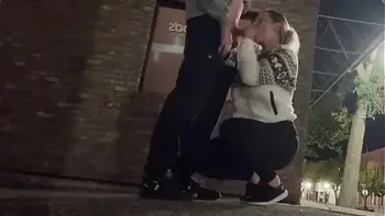 Extremely Risky Bar Blowjob and Downtown Sucking and Flashing