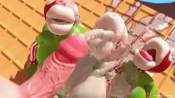 Plantas pirañas cachondas se la chupan a la princesa Rosalina Futa