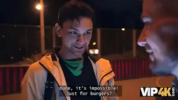 VIP4K. Mature dominant dame is fucking her friend’s obedient offspring