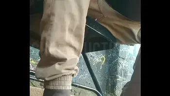 UP SKIRT... playing with an African teen slut I met at the park public making out