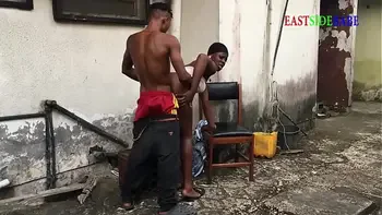 Threesome group fucked with my ebony chubby girlfriend