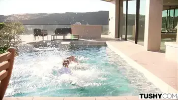 TUSHY Gorgeous Petite Brunette Chloe Amour Gets Her Flawless Ass Fucked Hard