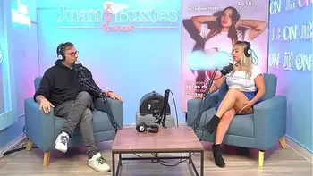 Annie Marin Sexy blonde fucks her friend on Juan Bustos Podcast.