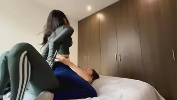 Two girls touch and lick each other's big asses and they like it