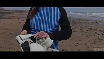 Beautiful Italian babe Silvia Soprano dominated roughly on the beach in Norway in a cinematic adventure, with hard slapping, spitting, and kinky play