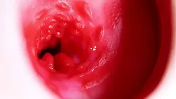 Nice big head slides inside best friend's sweet shiny hole!