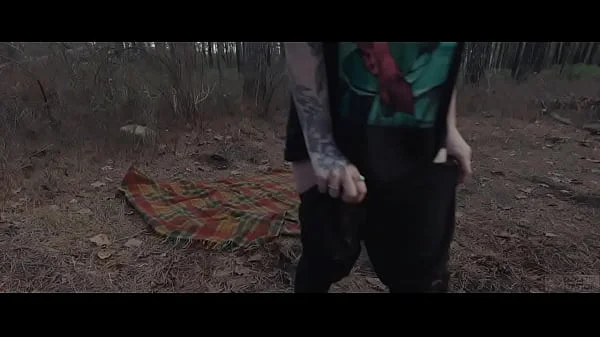 Submissive cutie eats ass and piss at roadside picnic, then gets rough face fucking