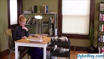 Horny librarians eat pussy