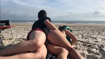 Getting a dick in her ass in front of everyone was the last thing she expected while lying on a public beach...
