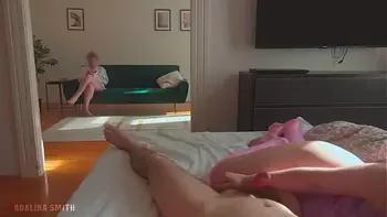 Edging my BF Till He Cums In Me In Seconds, While My Stepmom Watches