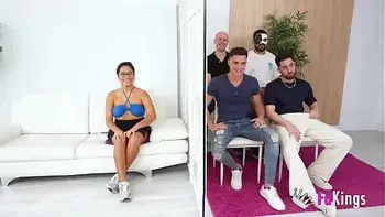 Blind date. Lana Villafuerte comes to meet a guy and ends up fucking all the suitors at FAKings