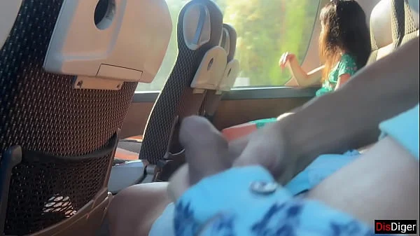 Crazy Man Takes Out His Cock On Public Bus - But Girl Doesn't Lose Her Head And Helps Him Cum