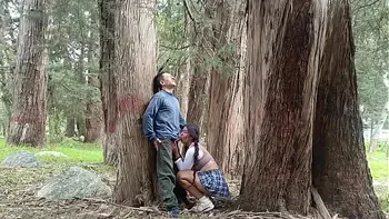 Old peasant fucks young college girl in the field