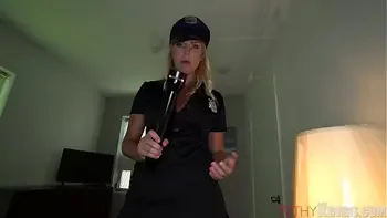 Slutty Step Mom Dresses Up As a Bad Cop For Step Son