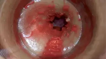 Camera Inside Deep Pussy Captures Huge Ejaculation of Sperm 4k