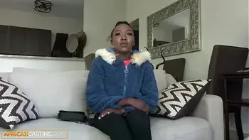Tiny Ebony Teen Cutie Pussy Stretched By Big Cock American In Casting Call