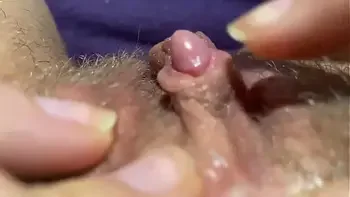 Big clit orgasm closeup