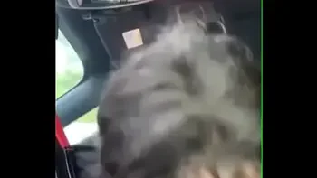 Black sister sucking bbc in car