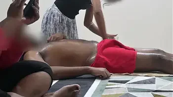 Happy ending threesome massage