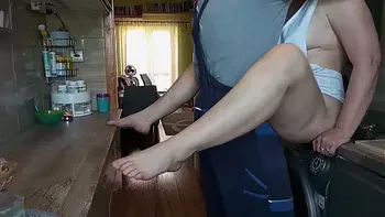 Sexy mature wife has a great fuck with the dishwasher repairman