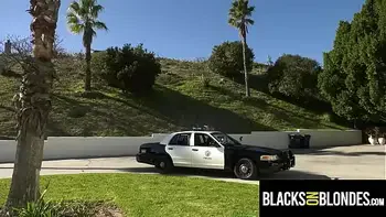 ELIZA IBARRA Sucks NINE Cocks In Police Uniform - BlacksOnBlondes