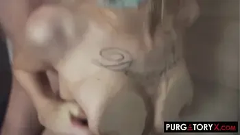 PURGATORYX Fucking a hot MILF and her tiny stepdaughter (Kenzie Reeves)