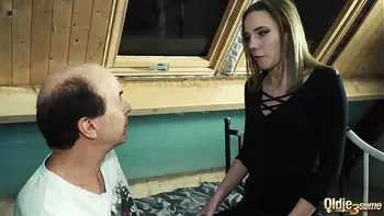 2 horny teens have great hardcore old and young threesome sex with grandpa