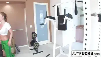 Busty Avy Scott gets a fucking with her workout routine