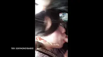 Asian Wife Blowjob on the bus