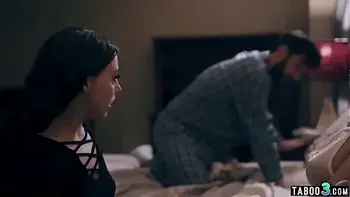 Babe has threesome sex with man and silicone love doll