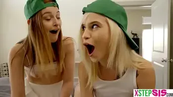 St Patricks Day 3some with teen stepsis and her friend