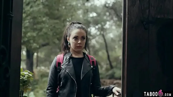 Cheating husband fucks MILF wife and his teen mistress