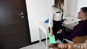 Blonde POV Blowjob my Big Dick and Cum Swallow at the office