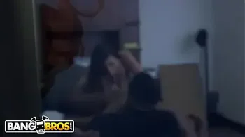 BANGBROS - MILF Sara Jay Sucks A Big Black Cock Until It Cums All Over Her Tits!