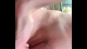 Hot blonde fingers secretly in the bathroom to orgasm